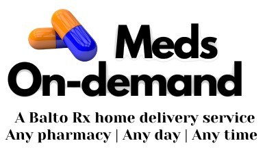 Meds On-demand home delivery services for any pharmacy, any day, any time
