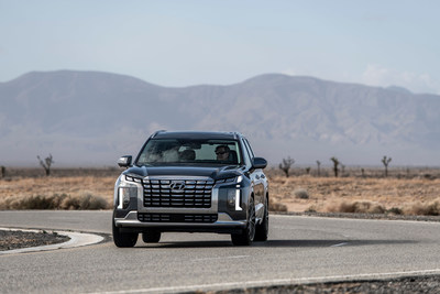 The 2023 Hyundai Palisade is photographed in California City, Calif., March 10, 2022.