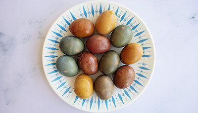 Check out our organic egg dye recipe from Natural Grocers - and yes! You can use brown eggs! (PRNewsfoto/Natural Grocers by Vitamin Cottage, Inc.)