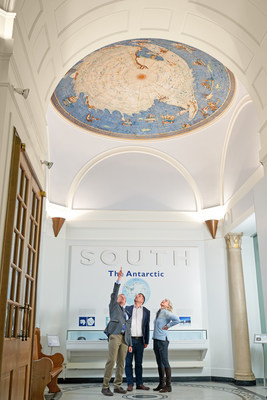 Pictured here is Viking Executive Vice President Karine Hagen (right), with Dr. Damon Stanwell-Smith (center), Head of Science and Sustainability for Viking Expeditions, and Cambridge Professor Julian Dowdeswell (left), at the Scott Polar Research Institute. For more information, visit www.viking.com.