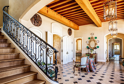 Pictured: The main residence grand foyer. The ranch's main residence was custom built by its current (and only) owners using a 