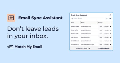 Don't leave leads in your inbox. With the Email Sync Assistant, users can quickly create new leads or contacts from email addresses not yet in Salesforce.