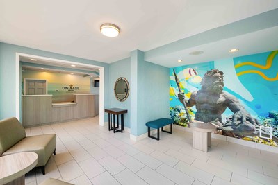 The beach theme and décor are seen and felt throughout the property from the moment guests arrive at Costa Azul Suites – Virginia Beach by The Red Collection.
