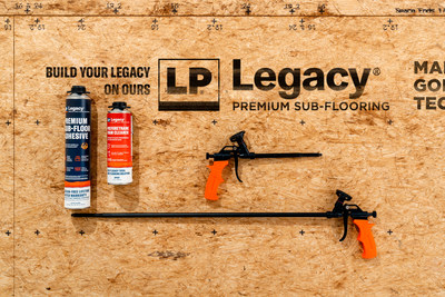 LP Legacy® Premium Sub-Flooring Adhesive and LP Legacy® Polyurethane Foam Cleaner