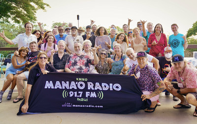 Mana'o Radio Volunteers Gather for a Community Event.