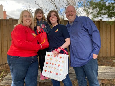 The Brown Family, pictured here, spent 112 nights at RMHC Toronto together as a family, while daughter Emma was receiving treatment for her cancer diagnosis. (CNW Group/McDonald's Canada)
