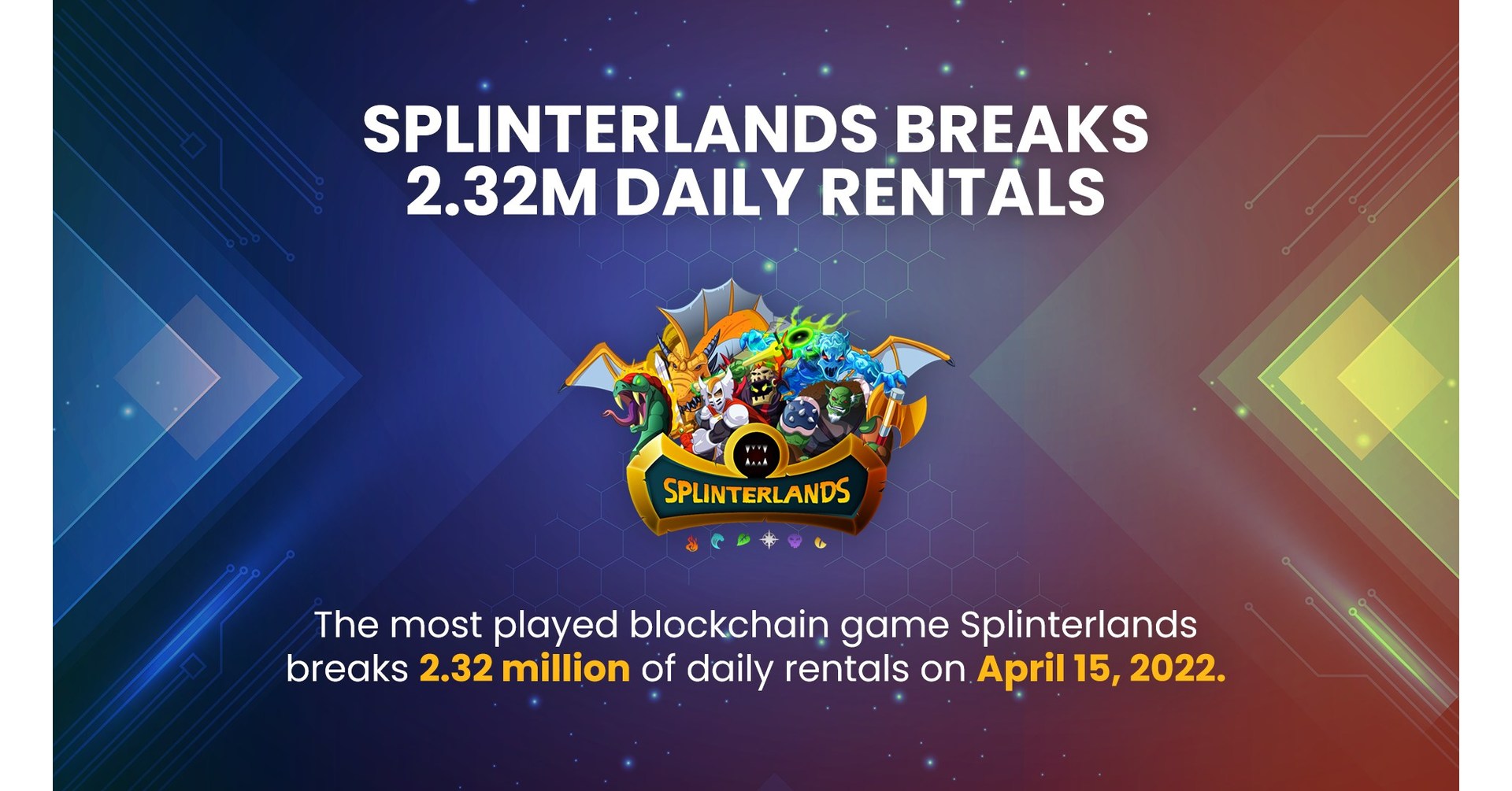 Splinterlands Achieves 2.32M Daily Rentals Successfully - A Major Milestone for the Pioneer of NFT Rental Markets