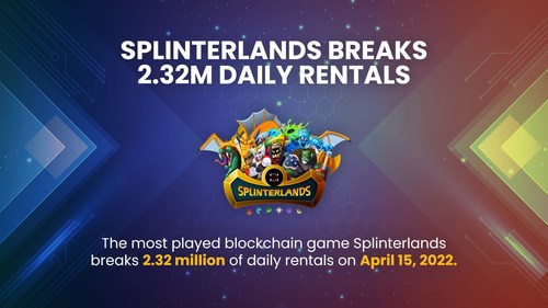 Splinterlands Breaks 2.32M Daily Rentals
