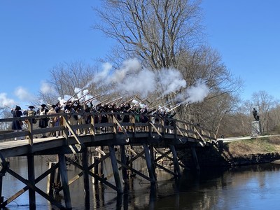 2022 Patriots Day commemoration at the Old North Bridge, Concord, Mass.