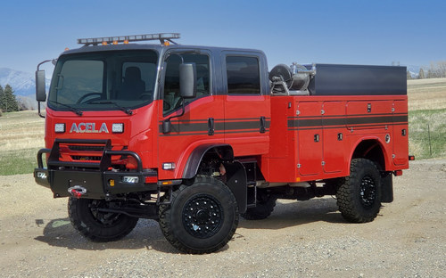 The Straya 4x4 is the first ever purpose-built wildland/urban interface fire truck chassis.  Its cab-over design and military-grade performance offers best-in-class maneuverability and visibility and off-highway capabilities for use in the most demanding work environments.