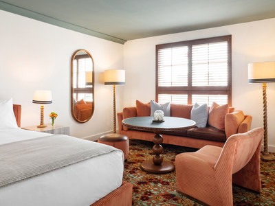 A guest room at the new Palihouse West Hollywood, debuting in late 2022 from Avi Brosh's Palisociety.