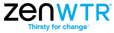 ZenWTR is the world’s first and only beverage in a bottle made from 100% recycled, certified, ocean-bound plastic, delivering crisp, clean vapor-distilled, alkaline hydration while actively helping to prevent ocean pollution. (PRNewsfoto/ZenWTR)