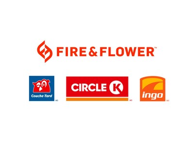 Fire & Flower - Alimentation Couche-Tard Logos (CNW Group/Fire & Flower Holdings Corp.)
