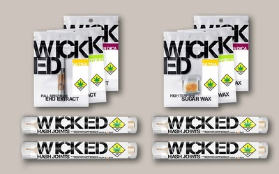 WICKED Sugar Wax, WICKED Extract, WICKED Hash Joints. (CNW Group/YourWay Cannabis Brands)
