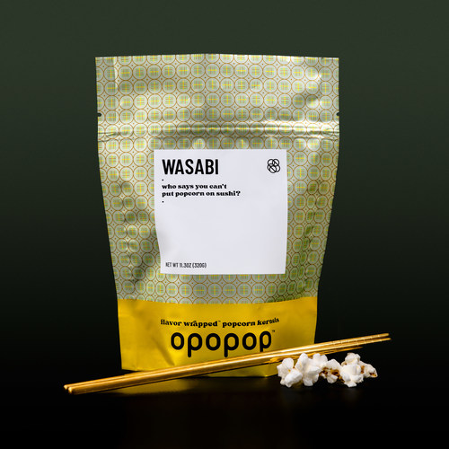 Opopop Pushes The Boundaries with New Wasabi Flavor Wrapped™ Popcorn Kernels