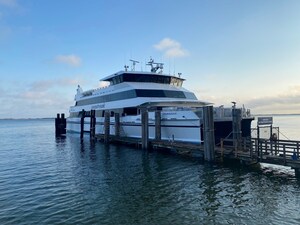 New 750-seat high-speed passenger ferry, the largest and fastest of its class in the United States, commissioned to connect the Jersey Shore and NYC to Martha's Vineyard and Nantucket