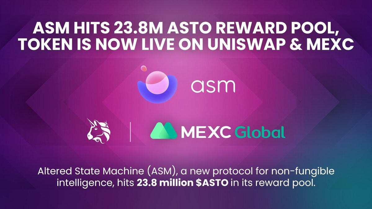 Non-fungible Intelligence ASM Hits 23.8M ASTO Reward Pool; Token is Now Live on Uniswap and MEXC - Vimarsana News