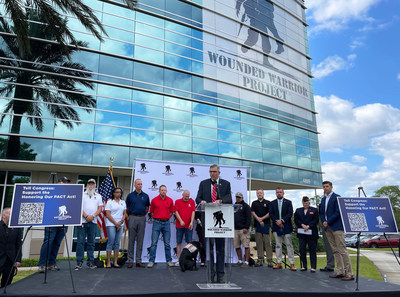 Wounded Warrior Project® (WWP) today held a news conference outside its Jacksonville headquarters to advocate for Congressional passage of a bill to help veterans exposed to toxic substances while serving our country.