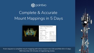 Pointivo's AI-Powered Analytics Platform Reduces Timeline to Complete Tower Mount Mapping By Up To 90%