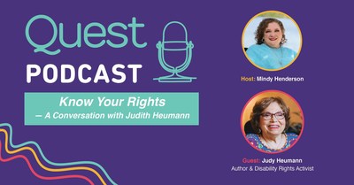 Host of MDA's Quest Podcast, Mindy Henderson welcomes lifelong disability rights activist, Judith Heumann in the episode entitled 