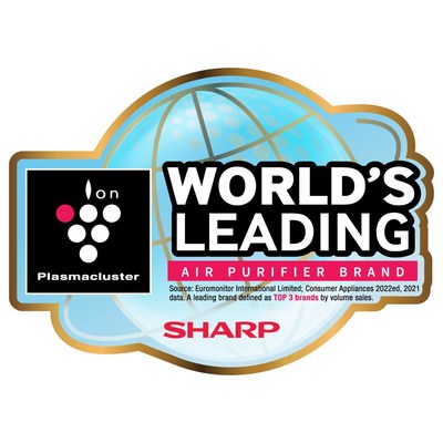 Sharp’s world-renowned Plasmacluster™ air purifiers have been certified as a "World's Leading Air Purifier Brand" by Euromonitor International Limited.