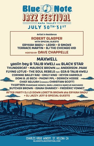 Blue Note Jazz Festival Expands to the Napa Valley With Maxwell, Flying Lotus, Erykah Badu, and More - CelebrityAccess Blue Note Jazz Festival Expands to the Napa Valley With Maxwell, Flying Lotus, Erykah Badu, and More - CelebrityAccess