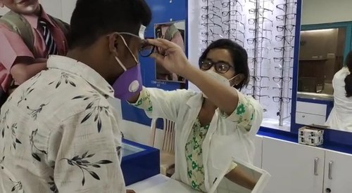 Five of the new Green Vision Centers are run by women-led management teams receiving training from Orbis. Tamanna (right) is among 10 newly trained vision technicians. “I want to take the learning I have gotten from the Vision Technician’s course to greater heights,