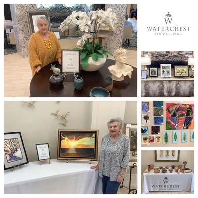 Watercrest Indian Land Assisted Living and Memory Care hosted a community art show displaying the creative talents of their residents. Watercrest's signature programming, Artful Expressions, encourages resident engagement through a variety of unique classes and workshops.