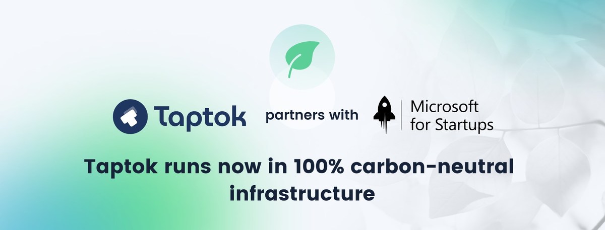 Taptok Goes Carbon-Neutral in Partnership with Microsoft For Startups - Vimarsana News