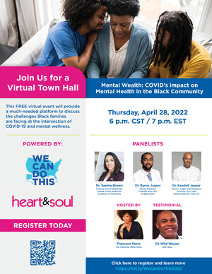 In Honor of National Minority Health Month, We Can Do This Campaign and Heart &amp; Soul Magazine Host Virtual Event on COVID-19 and Mental Health in the Black Community