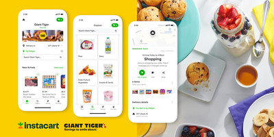 Giant Tiger and Instacart Partner to Launch Same-Day Delivery at Everyday Low Prices Across Canada. (CNW Group/Giant Tiger Stores Limited)