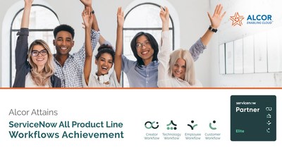 Alcor Attains All Product Line Workflows Achievement on ServiceNow