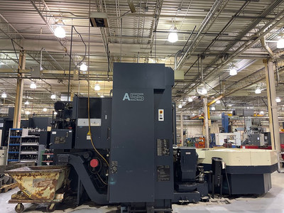 Other assets available in the Tiger Group-Southern Fabricating Machinery Sales auction include this Leblond Makino A55 CNC horizontal machining center.