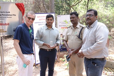 Monte Dobson, Lead Country Manager for ExxonMobil handed over the RWH Project to Mr. GS Charan, Assistant Conservator of Forests, Bengaluru South Sub Division.