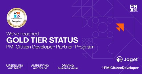 Joget is a Gold Tier partner in the PMI Citizen Developer™ Partner Program