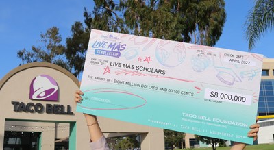 The Taco Bell Foundation announces more than $8 million in scholarships to break down barriers to education for 772 passionate students looking to ignite change.