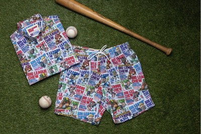 Big League Chew® x RSVLTS® Kunuflex™ button down shirt and hybrid shorts
