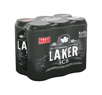 Laker Ice 6x473mL Pack (CNW Group/Waterloo Brewing Ltd.)