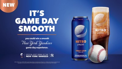 Nitro Pepsi is giving away one-of-a-kind smooth game day experiences at Yankee Stadium. Fans can text NITROPEPSI to 99888 for a chance to win tickets to the Nitro Pepsi Suite, an opportunity to throw out the first pitch, sample the new Nitro Pepsi, and more.