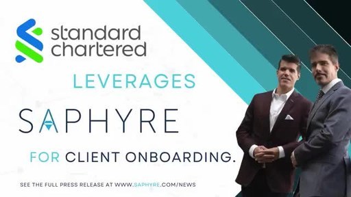 Standard Chartered Joins the Saphyre Endeavor