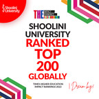 Shoolini को THE द्वारा टॉप 200 ग्लोबल यूनिवर्सिटीज में शामिल किया गया