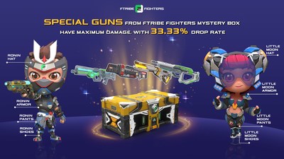 12 NFT items inside Ftribe Fighters Mystery Box and special guns with maximum damage
