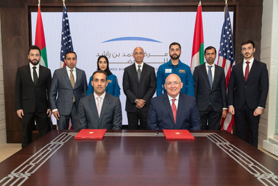 Axiom Space and the Mohammed bin Rashid Space Center (MBRSC) signed an agreement for a United Arab Emirates (UAE) astronaut to fly on the International Space Station in 2023. The agreement was signed at the Embassy of the United Arab Emirates in Washington, D.C. on April 27 by Salem Humaid AlMarri, Director-General of MBRSC and Michael Suffredini, President and CEO of Axiom Space.