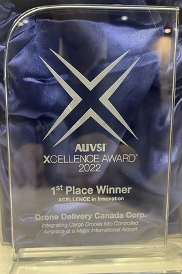 Drone Delivery Canada wins Auvsi Xcellence award in Innovation (CNW Group/Drone Delivery Canada Corp.)