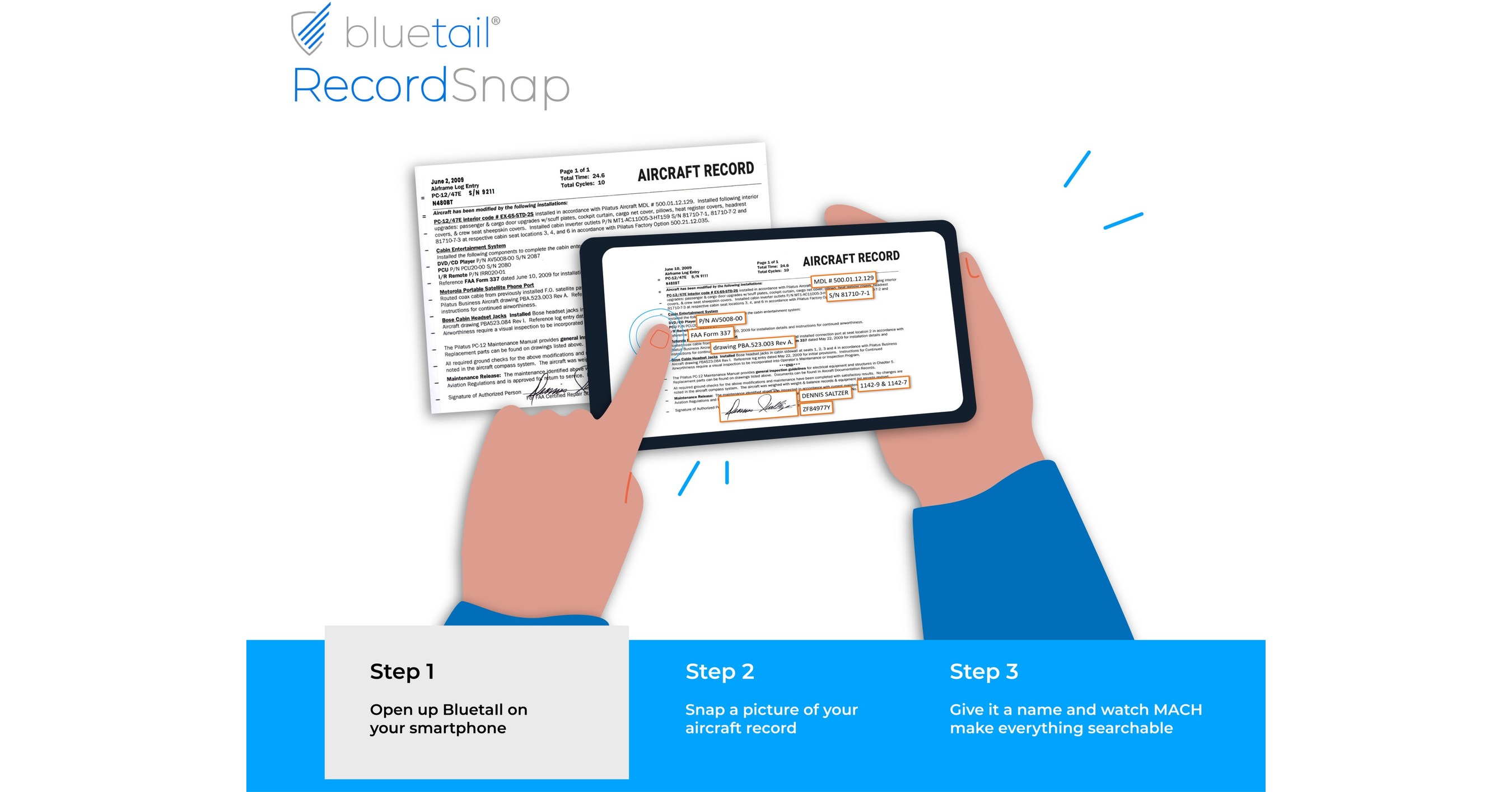 Bluetail Releases RecordSnap Smartphone Feature That Streamlines Aviation Paper Records to Digital in One Click