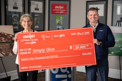 Tournament organizers with the 2022 Meijer LPGA Classic for Simply Give, which is focused on feeding hungry families across the Midwest – announced a goal of raising $1.2 million for the cause through this year’s tournament. To kick off efforts to meet their new goal, tournament officials announced a $25,000 donation.