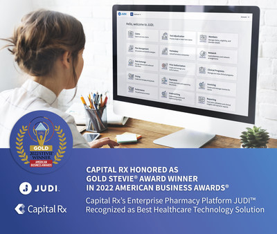 CAPITAL RX HONORED AS GOLD STEVIE® AWARD WINNER IN 2022 AMERICAN BUSINESS AWARDS®