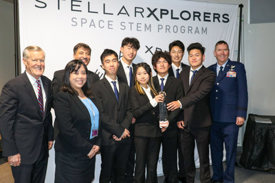 Team Panther #3 from Palos Verdes Peninsula High School in Rolling Hills Estates, Calif., pose with AFA President Lt. Gen. Bruce 