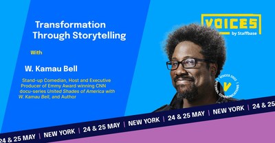 Stand-up comic and television host W. Kamau Bell headlining Staffbase's VOICES 2022 NYC - the #1 Conference for Internal Communications & Employee Experience