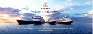 Cunard explores all corners of the world with new 2023 and 2024 sailings, including maiden voyages on new ship Queen Anne